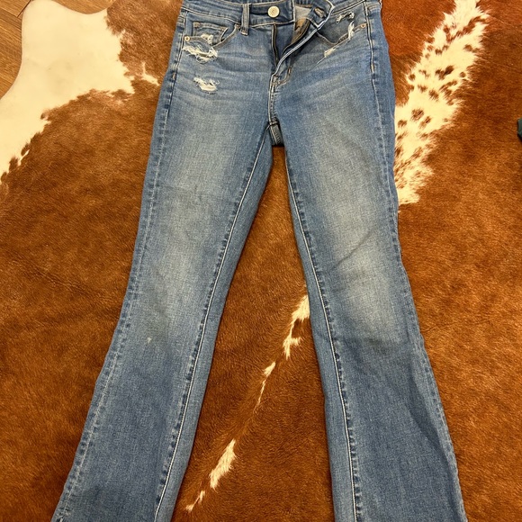 Hi rise skinny kick crop AEO medium wash jeans - Picture 1 of 2